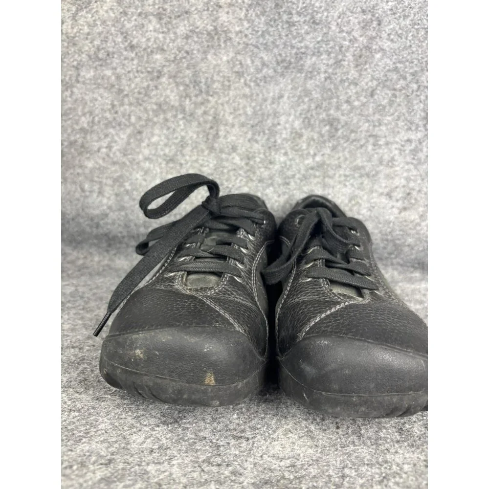Keen Shoes Womens‎ Size 9 Black Leather Lace Up Walking Casual Comfort Sneakers